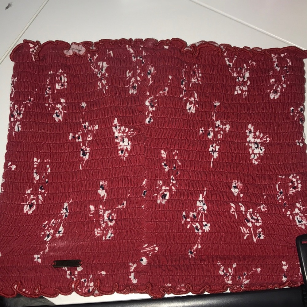 red hollister tube top